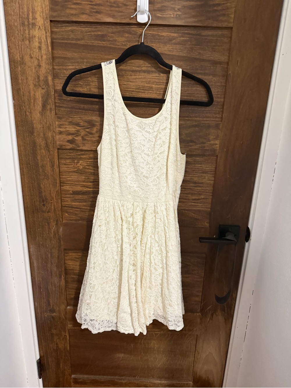 Pins & Needles Cream Lace Sleeveless Skater Dress